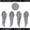 Antiqued Silver Plated Brass Angel Wing Charms - Two Sets of Wings - S-P09